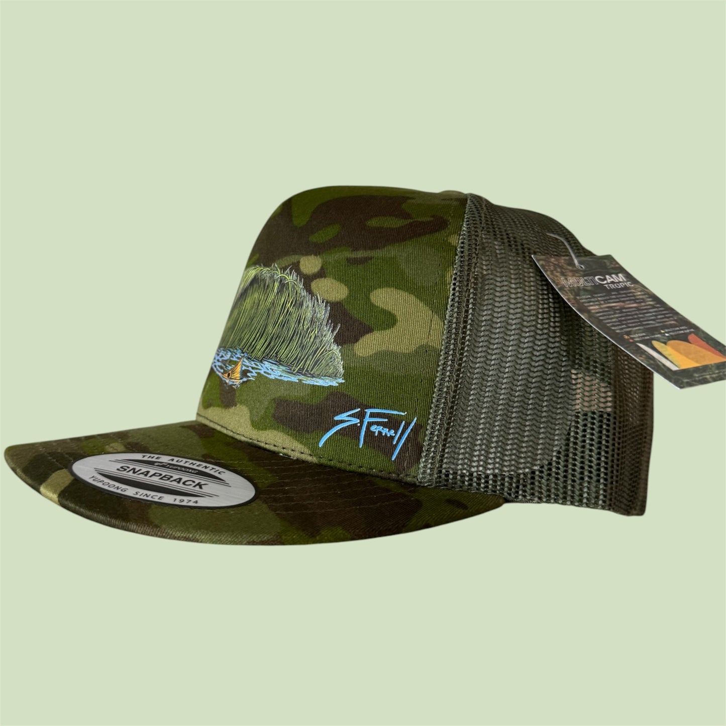 Surf n Turf camo flatbill