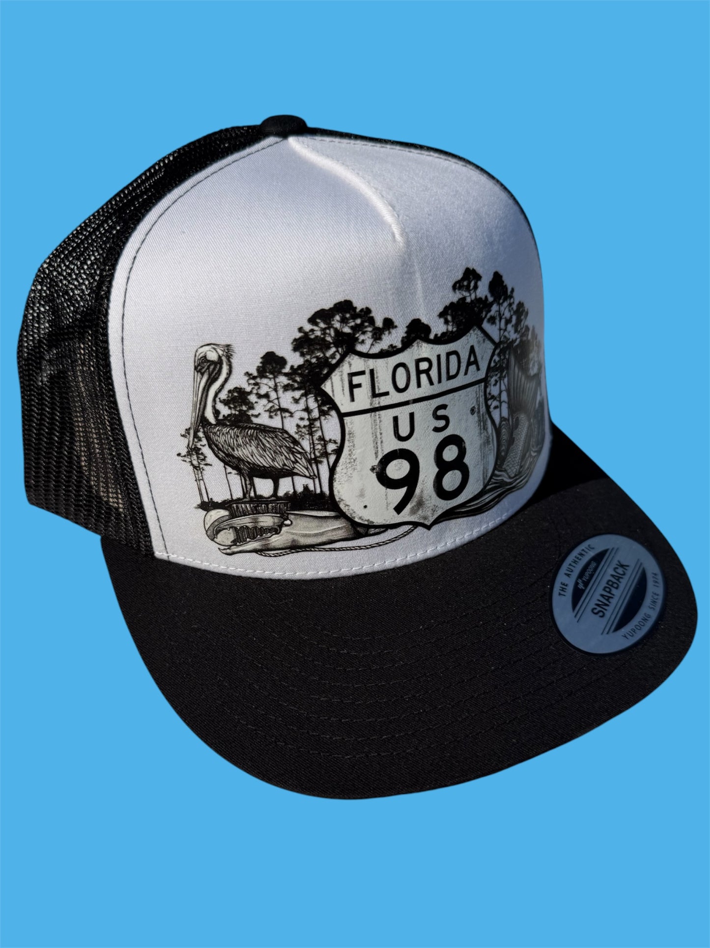 HWY 98 Flatbill Trucker Hat