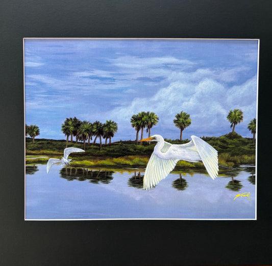 Egrets Take Flight