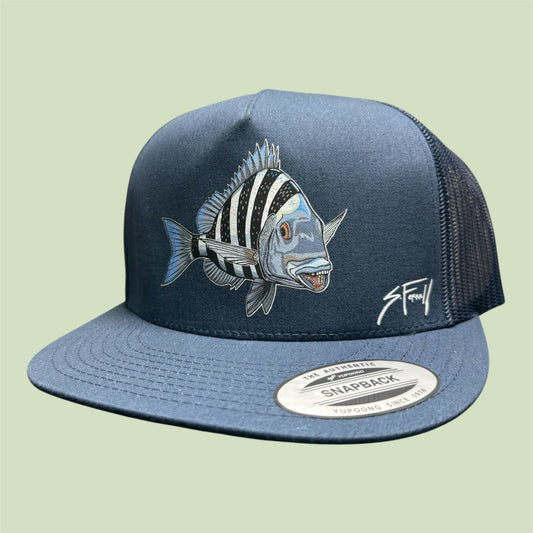 Sheepshead Flatbill trucker hat