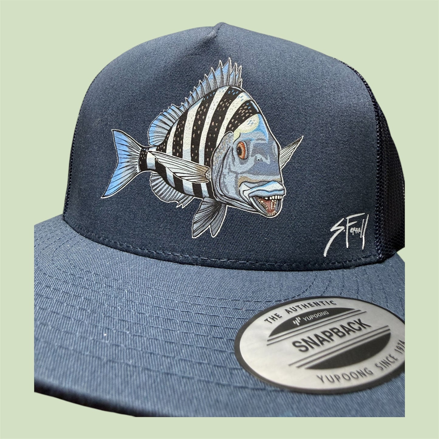 Sheepshead Flatbill trucker hat