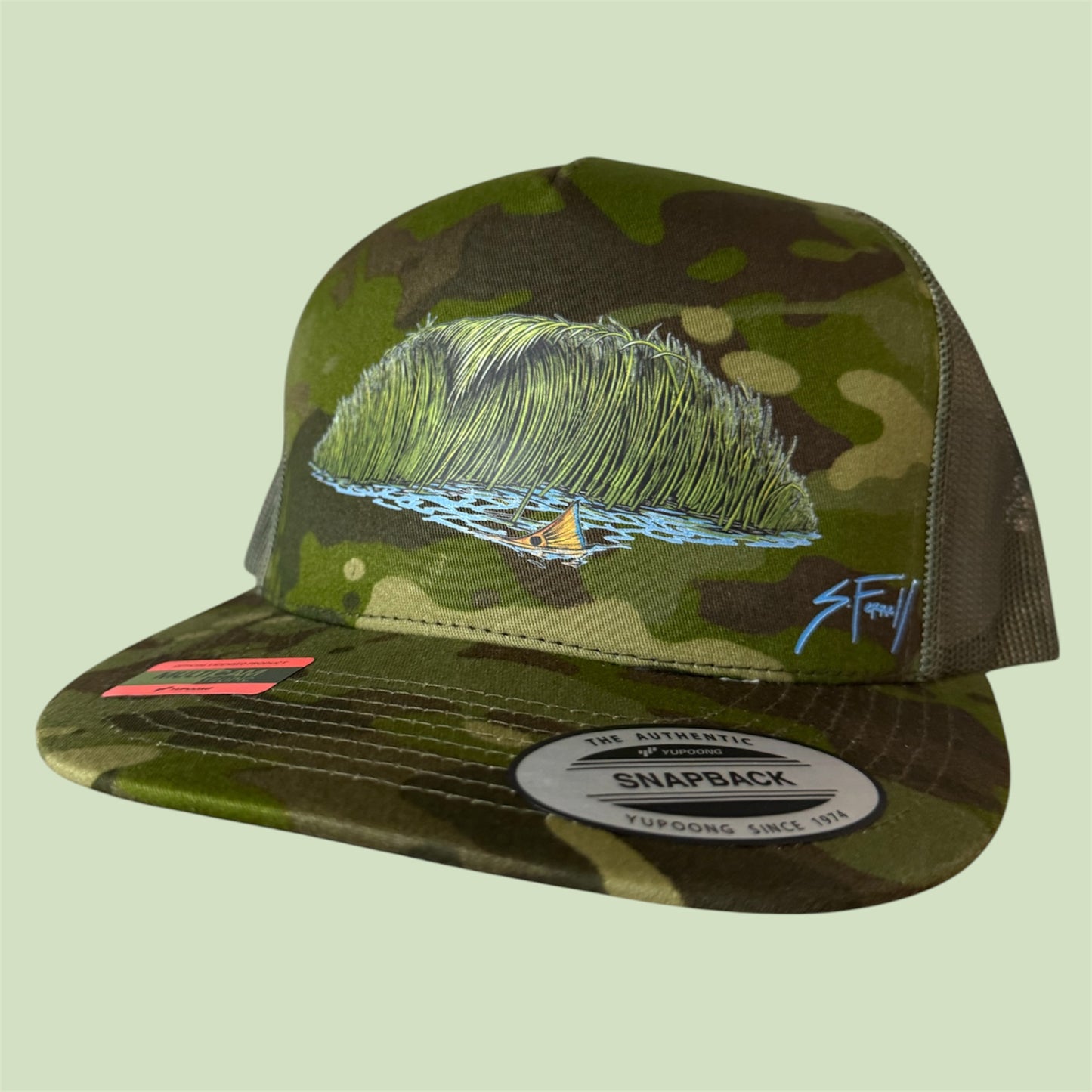 Surf n Turf camo flatbill